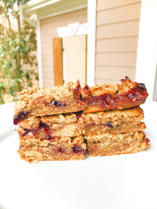 Coconut Cashew + Jelly Blondies - V / GF/ PF