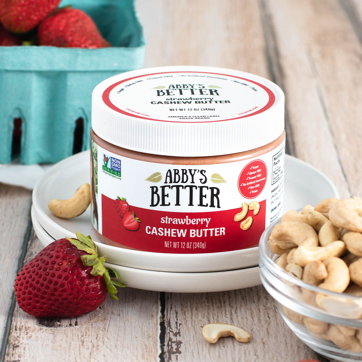 Strawberry Cashew Butter Nut Butter Abby's Better