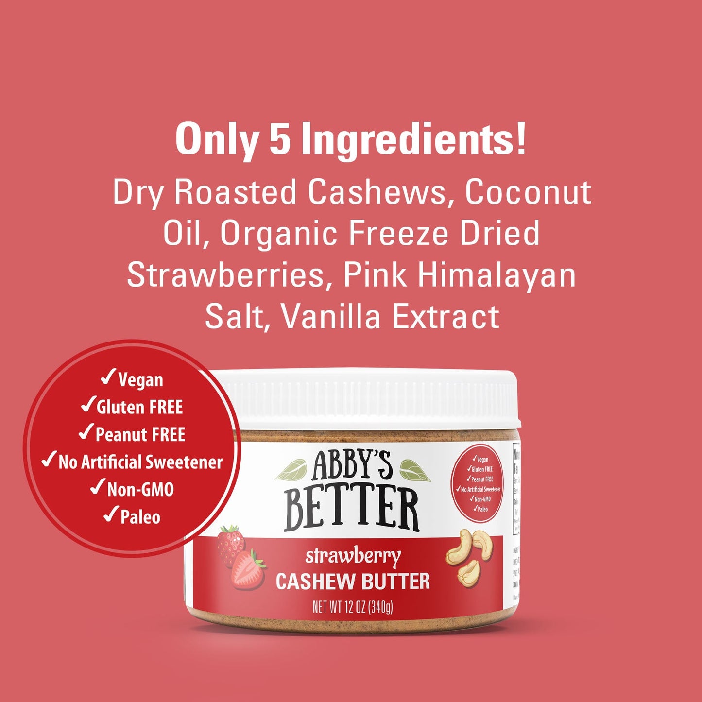 Strawberry Cashew Butter Nut Butter Abby's Better