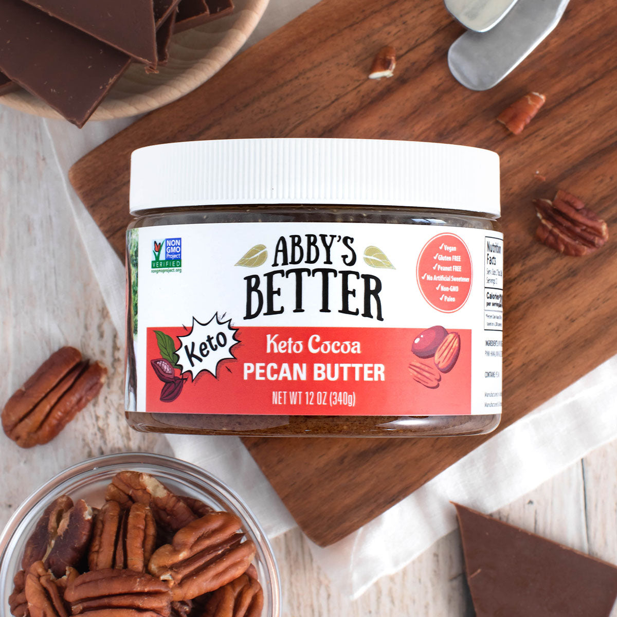 KETO Cocoa Pecan Butter Nut Butter Abby's Better 